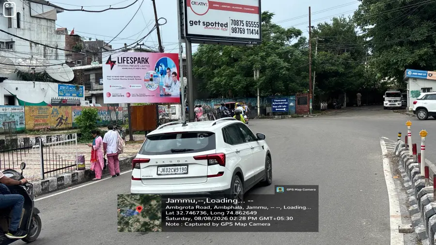 LifeSpark Pharma hoarding at Jammu, Jammu & Kashmir