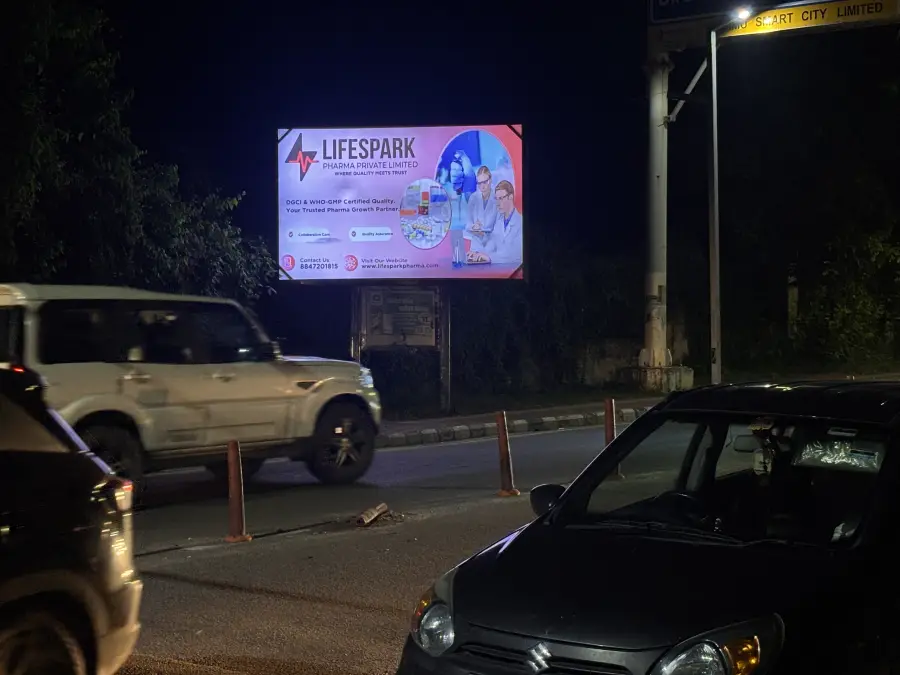 LifeSpark Pharma hoarding at Jammu, Jammu & Kashmir