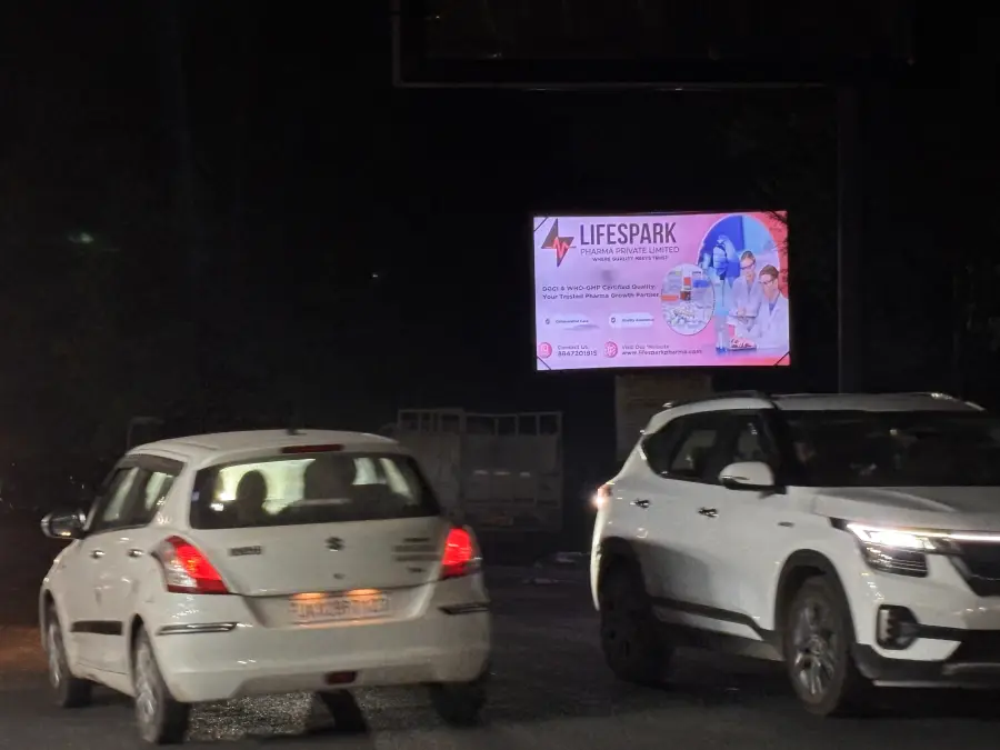 LifeSpark Pharma hoarding at Jammu, Jammu & Kashmir