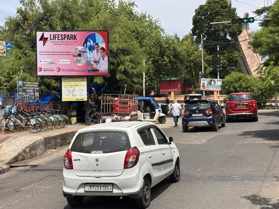 LifeSpark Pharma hoarding at Jammu, Jammu & Kashmir