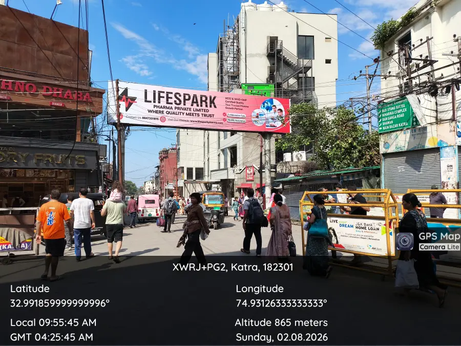 LifeSpark Pharma hoarding at Katra, Jammu & Kashmir