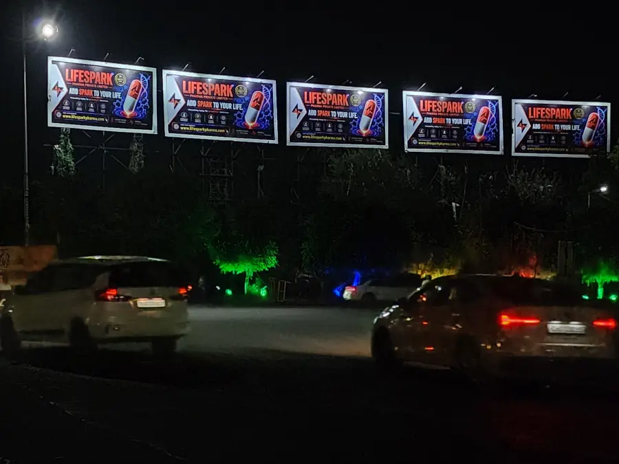 LifeSpark Pharma hoarding at Panchkula, Haryana