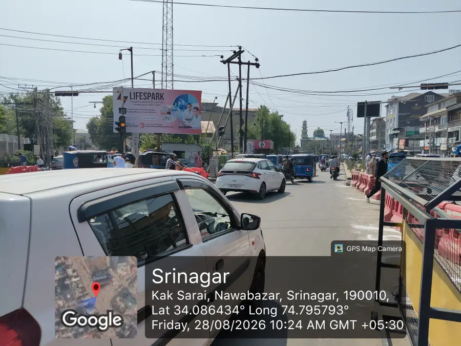 LifeSpark Pharma hoarding at Srinagar, Jammu & Kashmir