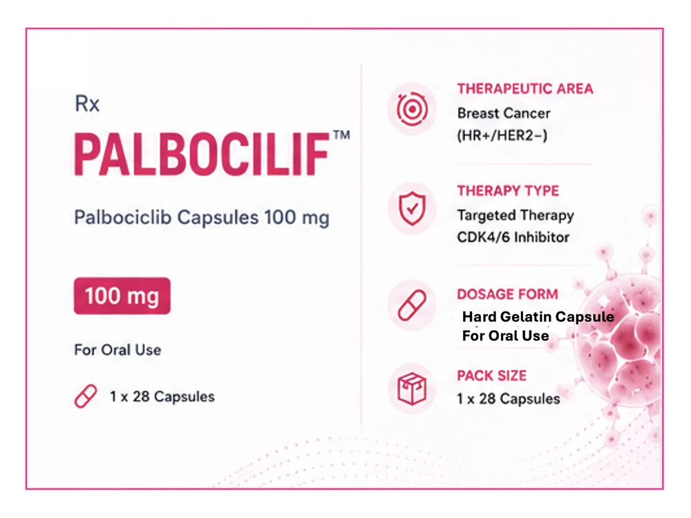 Palbocilif 100 mg pack, view 1